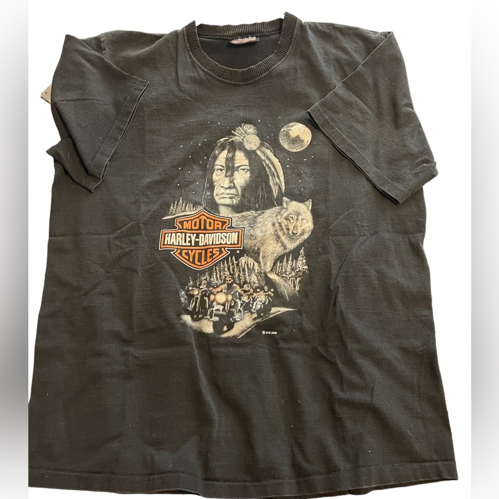 Vintage 2000 Harley Davidson Banff Canada Tee.